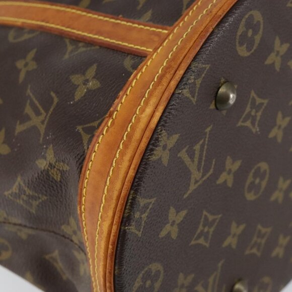 Authentic LOUIS VUITTON Monogram Bucket GM Shoulder Bag M42236 LV - Picture 7 of 16